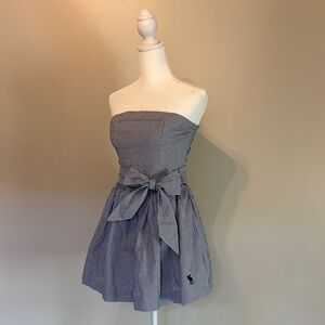 NWT - Abercrombie & Fitch Navy and White Gingham Mini Dress